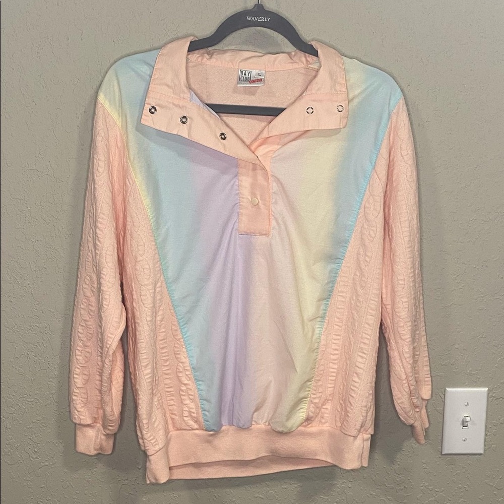 80s Vintage Pastel Windbreaker
